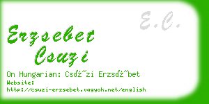 erzsebet csuzi business card